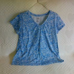 Light blue print womans top